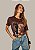 T-Shirt Malha Ligia Marrom - Imagem 1