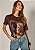 T-Shirt Malha Ligia Marrom - Imagem 1