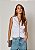 Blusa Tricoline Rosie Branco - Imagem 1