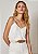 Regata Acetinada Elaine Off White - Imagem 1