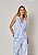 Conjunto Cotton Blend Eliza Listra Azul com Off-White - Imagem 3