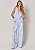 Conjunto Cotton Blend Eliza Listra Azul com Off White - Imagem 1