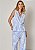Conjunto Cotton Blend Eliza Listra Azul com Off White - Imagem 3