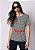 T-Shirt Malha Manu Listra Preto e Off White - Imagem 1