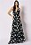 Vestido Chiffon Bordado Angelica Preto - Imagem 1