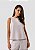 Blusa Linho Metallic Cinthia Prata - Imagem 1
