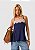 Blusa Jacquard Sandra Azul Marinho - Imagem 1