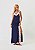Vestido Longo Jacquard Pamela Azul Marinho - Imagem 5