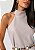 Blusa Linho Metallic Fernanda Prata - Imagem 4