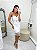 Vestido luxo branco roma sobreposição lurex bojo - Imagem 2