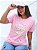 Camiseta Feminina Estampada Blusa em Algodão Premium Feel Good - TSH-GOLAO-FEELROSA - Imagem 1