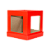 Box Quadrada Com Tampa Vermelha (03 unidades) - Imagem 1