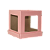 Box Quadrada Com Tampa Rosa (03 unidades) - Imagem 1