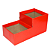 Cachepot Quadrado Duplo Vermelho ( 05 unidades ) - Imagem 1