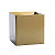 Cachepot Quadrado Pote 15 Dourado (05 unidades) - Imagem 1