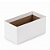 Cachepot Quadrado Duplo Pote 15 Branco (05 unidades) - Imagem 1