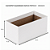 Cachepot Quadrado Duplo Pote 15 Branco (05 unidades) - Imagem 2