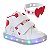 Tênis Calçado com Luz de Led Branco Coração Vermelho Glitter - Imagem 1