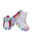 Tênis Calçado com Luz de Led Branco Arco Iris Menina Glitter - Imagem 3