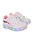 Tenis Infantil Feminino Luzinha de Led Meninas Rosa Branco - Imagem 2