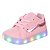 Tenis Infantil Feminino Luzinha de Led Meninas Rosa Branco - Imagem 9