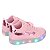 Tenis Infantil Feminino Luzinha de Led Meninas Rosa Branco - Imagem 11