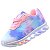 Tenis com luz  led infantil juvenil tie dye azul lilas - Imagem 5