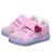 Tenis Luzinha Led Infantil Menina Coração Rosa Com Pulseira - Imagem 3