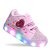 Tenis Luzinha Led Infantil Menina Coração Rosa Com Pulseira - Imagem 2