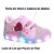 Tenis Luzinha Led Infantil Menina Coração Rosa Com Pulseira - Imagem 4