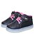 Tenis Luz de Led Botinha Infantil Meninas Preto Pink Dourado - Imagem 4