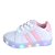 Tenis Luzinha Luz Led Infantil Juvenil Menina Branco Rosa - Imagem 2