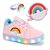 Kit Tenis Menina Arco Iris de Luzinha Led Com Bolsa Infantil - Imagem 1