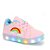 Kit Tenis Menina Arco Iris de Luzinha Led Com Bolsa Infantil - Imagem 2