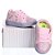 Tenis infantil menina rosa glitter luz led vem a pulseira - Imagem 3