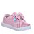 Tenis Infantil Rosa Mary Laço de Brilho Glitter Holográfico - Imagem 1