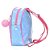 Bolsa Mochila Infantil Love Coração Pelinho e Chaveiro Rosa - Imagem 3