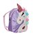 Bolsa Mochilinha De Unicornio Com Brilho 3D Infantil Menina - Imagem 2