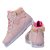 Bota Infantil de Luz Led Coração Calçado Feminino Cor Nude - Imagem 3