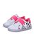 Tenis Infantil Luz Led Personagem Lacinho Rosa Branco - Imagem 6