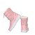 Bota calçado com forro de pelúcia quente para meninas rosa - Imagem 6