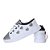 Tenis de menina coração glitter branco prata infantil - Imagem 2