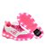 Tenis patins rodinha com led infantil feminino branco rosa - Imagem 1