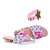 Chinelo Slide Infantil Com Luz Led Rosa Borboleta Menina - Imagem 1