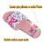 Chinelo Slide Infantil Com Luz Led Rosa Borboleta Menina - Imagem 2