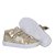 Tenis Botinha De Menina Lacinho Dourado Casual Super Elegante - Imagem 4