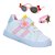 Kit Tenis Infantil Menina Escolar Florzinha Com Óculos E Pulseira Rosa - Imagem 1