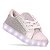 Tenis de led recarregável prata glitter feminino infantil - Imagem 1