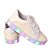 Tenis de led luz meninas branco glitter - Imagem 3