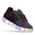 Tenis de Led Luz Preto infantil Feminino - Imagem 1